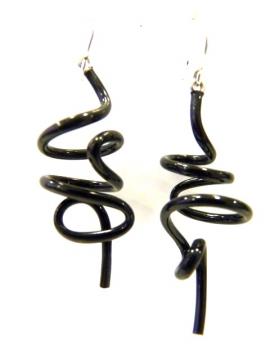 Boucles percées ZIGIGI noir SAMUEL CORAUX