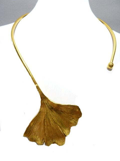 Collier Ginkgo 09 or IL ETAIT UNE FOIS