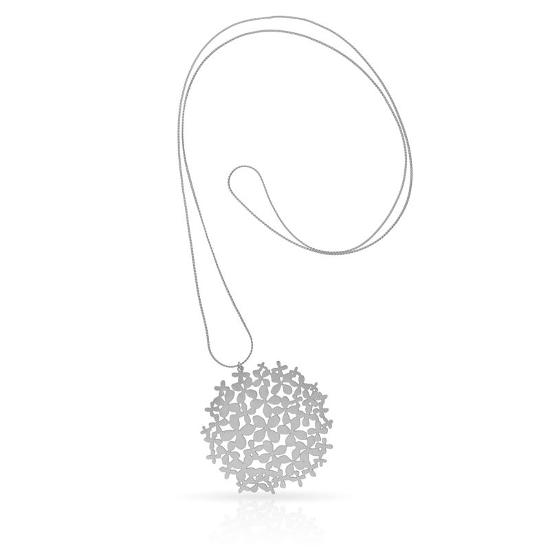 Collier sautoir Hortensia GM argent RAS